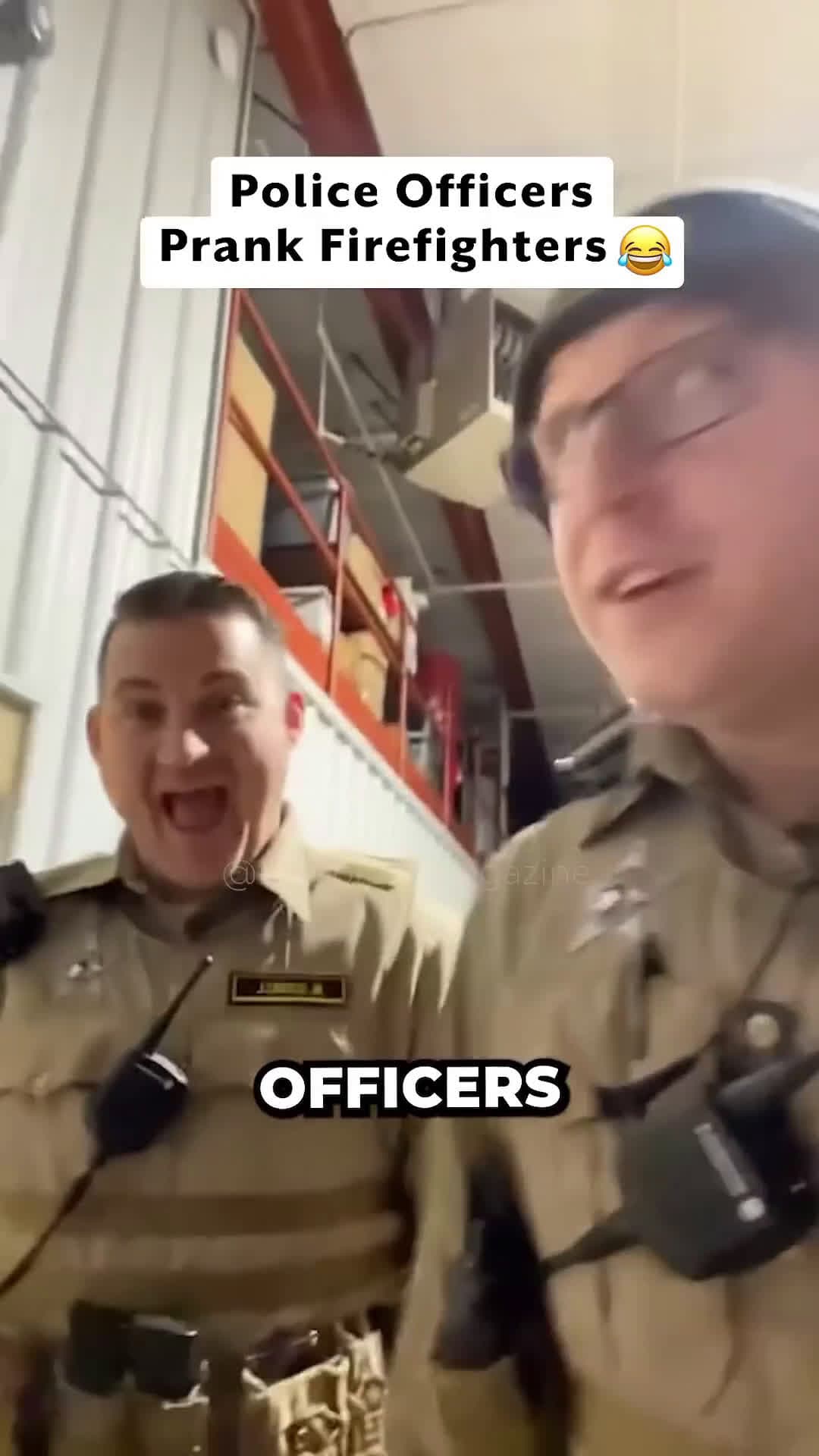 cover for Officers' hilarious prank on firefighters 😂😈 (@therealk9ares) #bodycam 