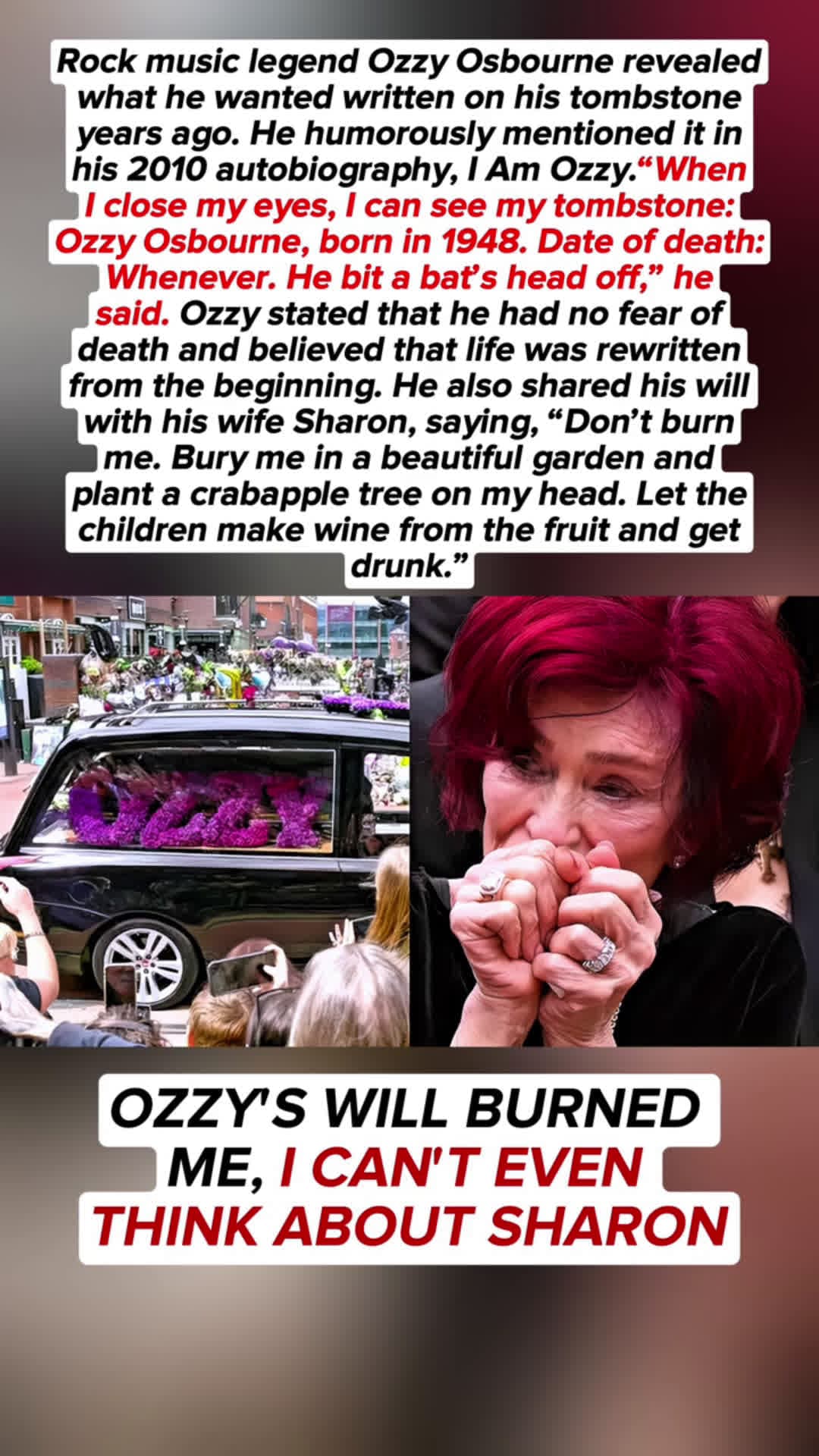 cover for Ozzy Osbourne's Will from 15 Years Ago Has Been Revealed