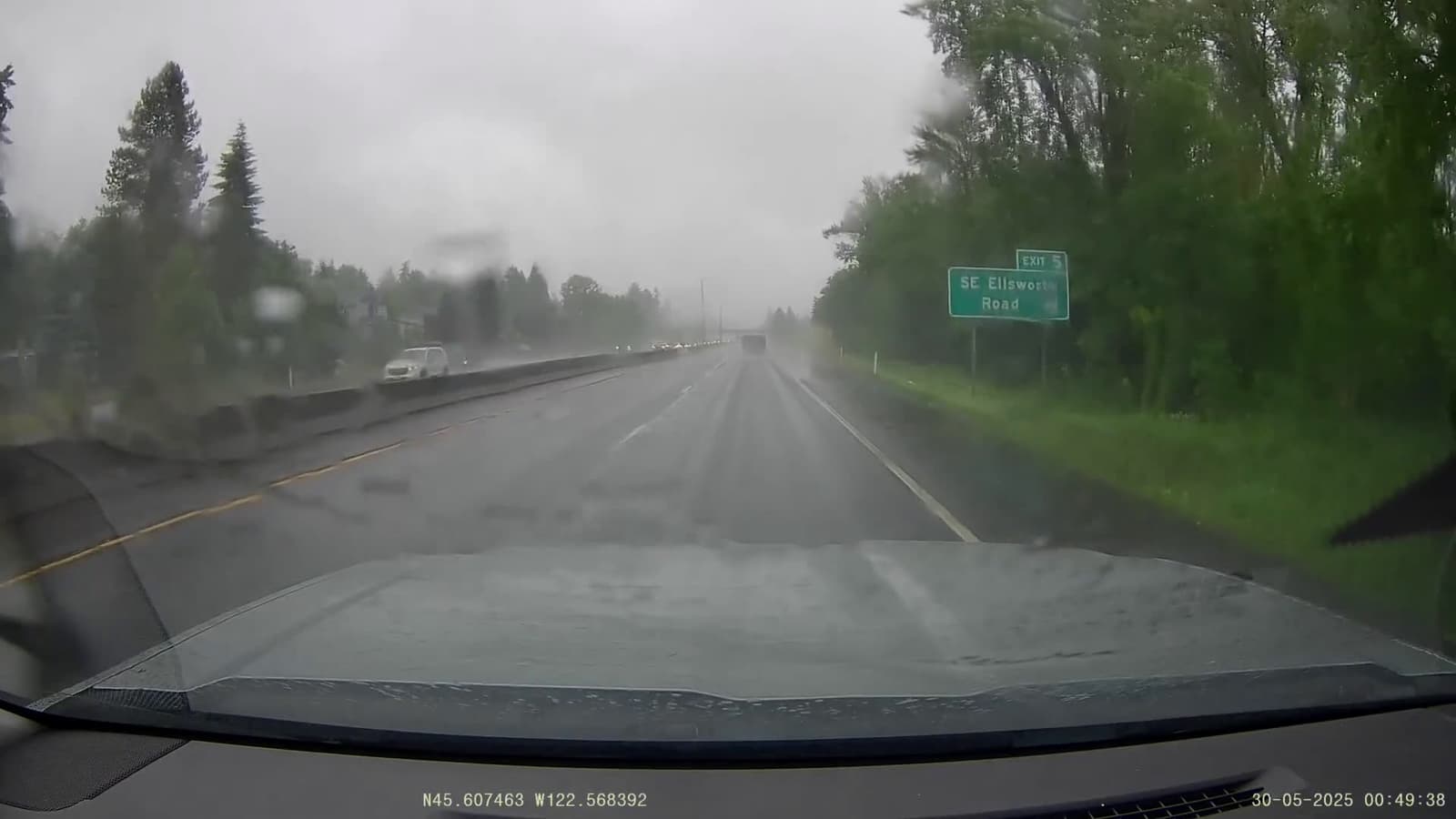 cover for Watch a semi driver pull a risky U-turn on a divided highway! 🚛 #CrazyDriving #TruckLife #EpicFail