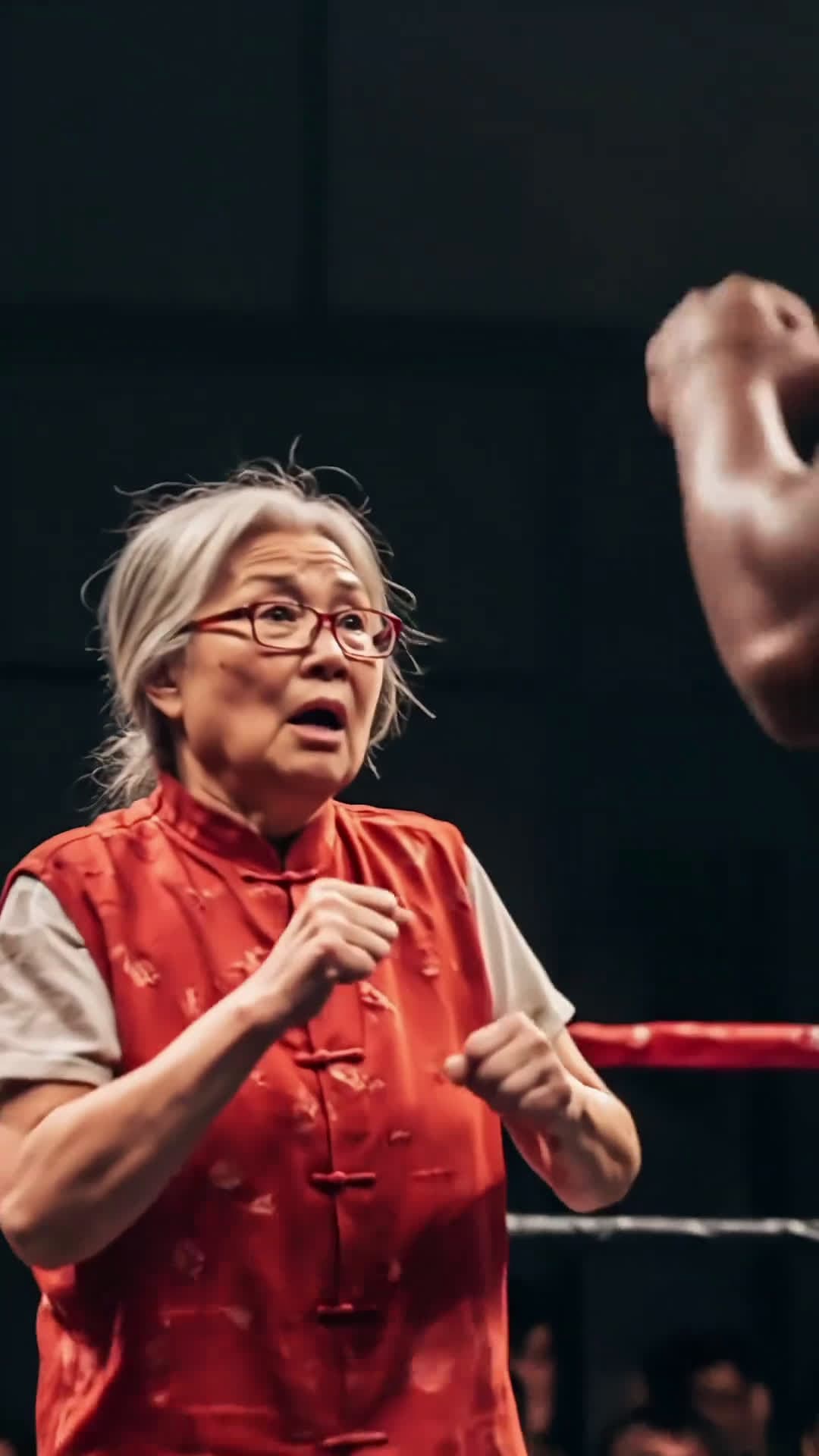 cover for AI Short: Grandma Kicks 300lb Man Away! #AIAnimation #GrannyKick #MartialArtsFun #FunnyVideo #ViralNow #Shorts #AI