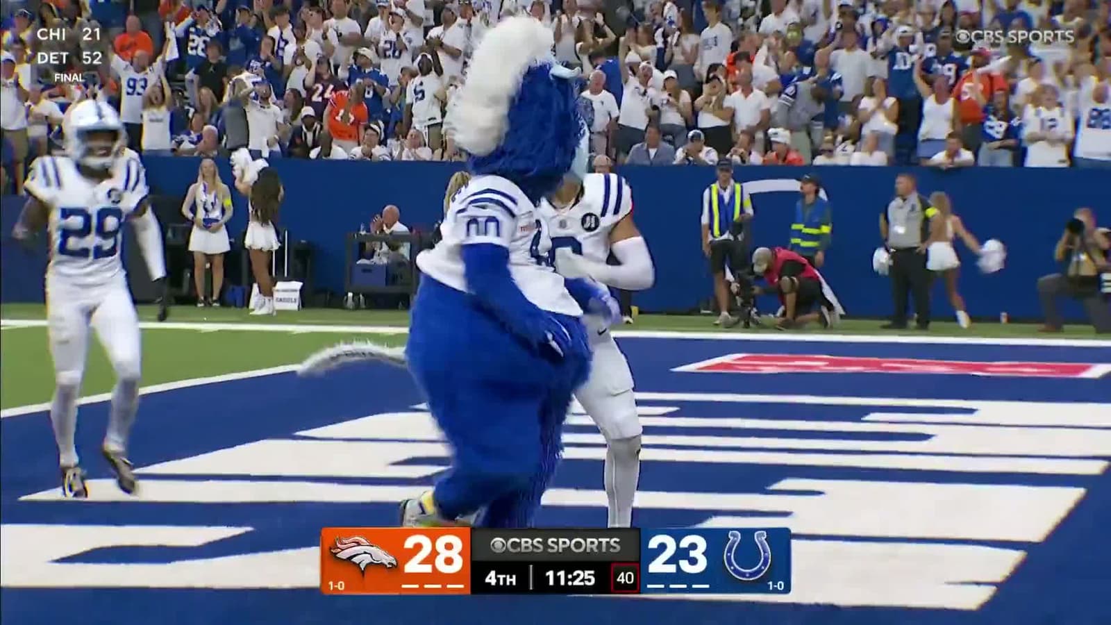 cover for Watch the Indianapolis Colts mascot celebrate big with Cam Bynum! 🐴🔥 #Colts #CamBynum #NFLHighlights
