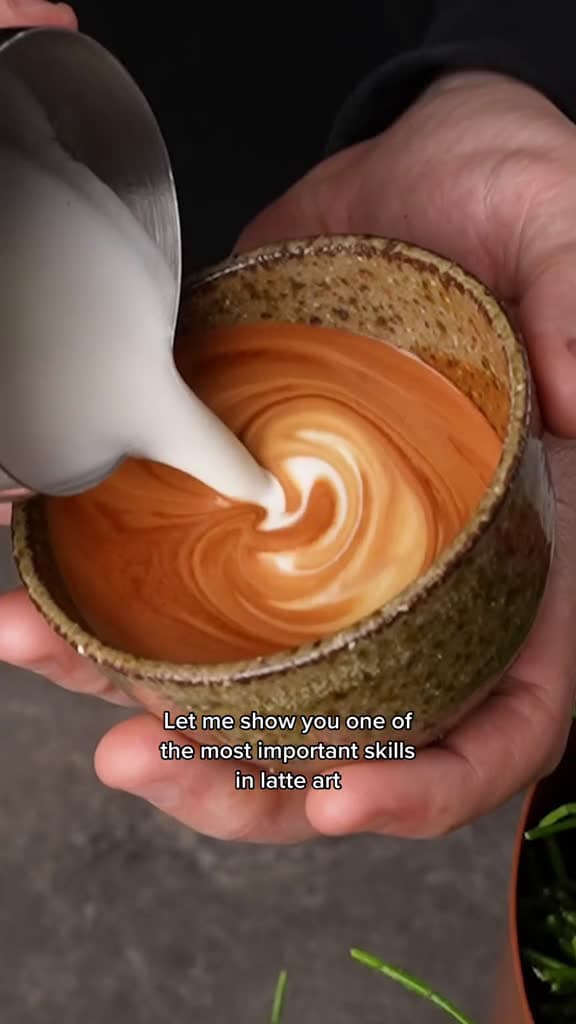 cover for Master the perfect latte art pour with this easy push technique! ☕✨ #LatteArt #BaristaBasics #CoffeeTips