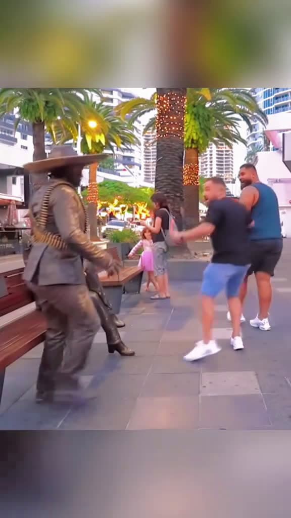 cover for Statue prank  Why would they do this fun funny prank bushman statue sofunny haha  71039 #american