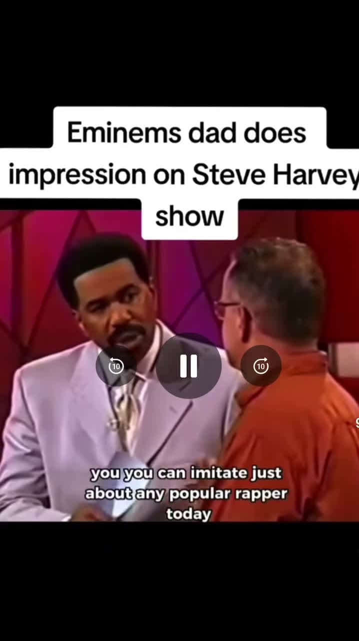 cover for Eminens dad makes impressions on Steve Harvey show