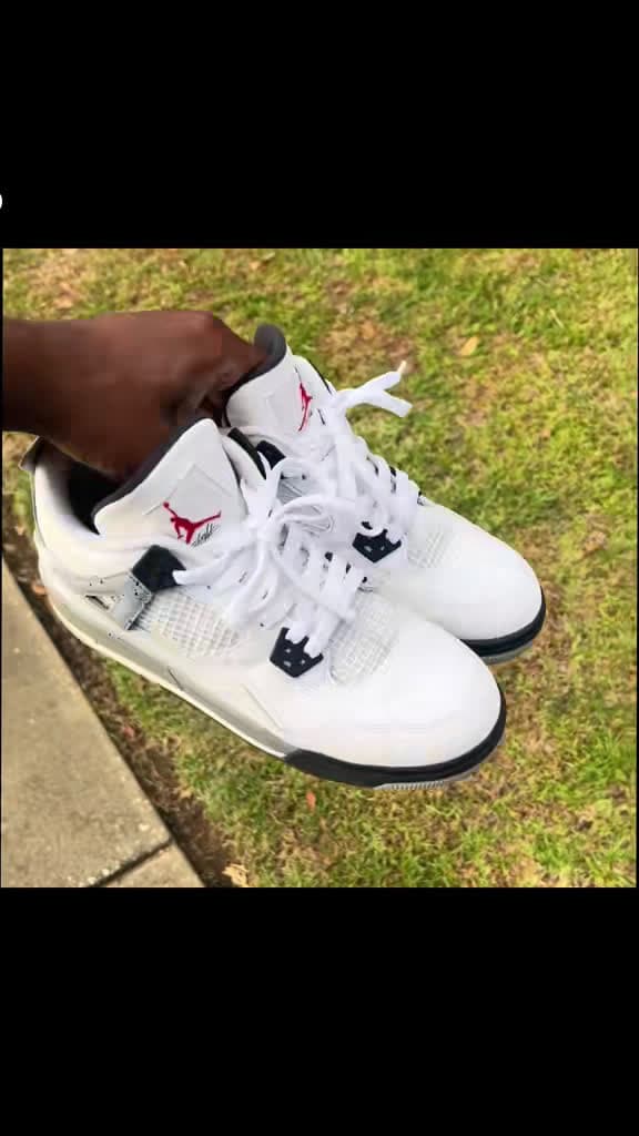 cover for Watch these Jordan 4 White Cements come back to life with deep cleaning and unyellowing! 👟✨ #SneakerRestoration #Jordan4 #SneakerCare #NoRegrets