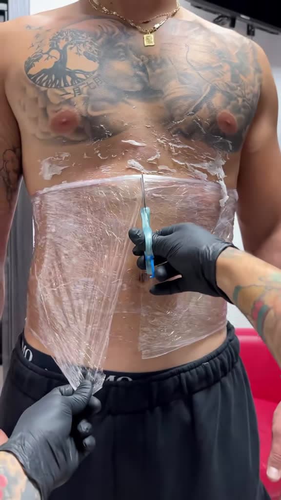 cover for Incredible blackout tattoo transformation! Witness the bold artistry of ink revival. 🖤 #BlackoutTattoo #InkTransformation #BodyArt