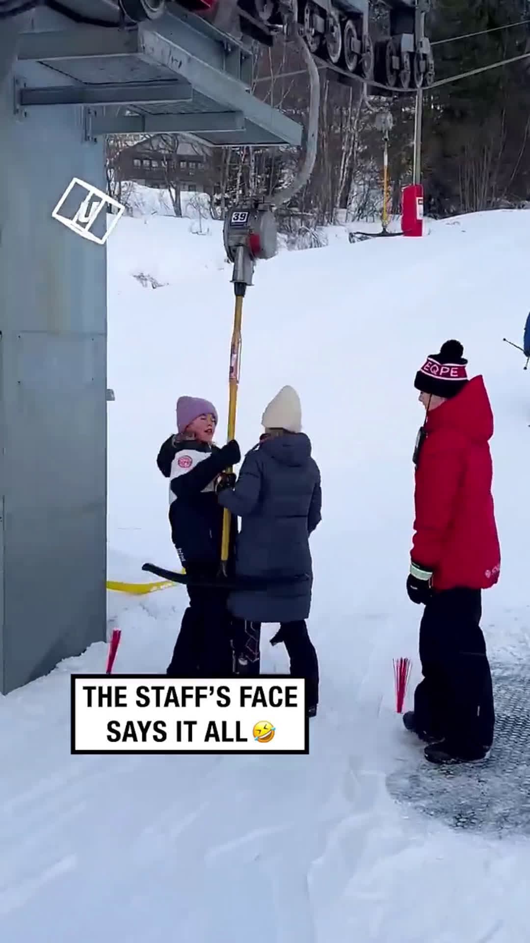 cover for Taking a ski lift without ski's 😂🎿