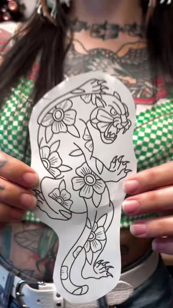 cover for Watch me create a bold panther tattoo! 🐾 #TattooArt #PantherTattoo #Inkspiration