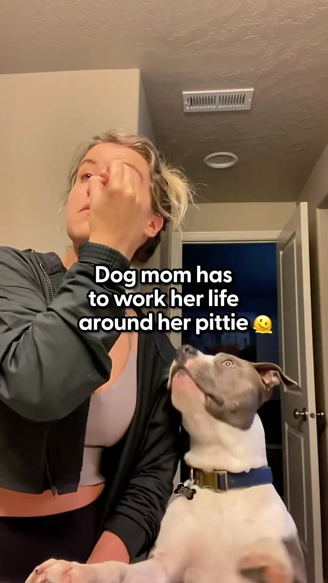 cover for Pittie Makes Himself Apart Of Mom's Bath TimePittie has to be doing everything mom does — even helping her in her job giving people massages!Our producer and fellow pittie mom, Monica,