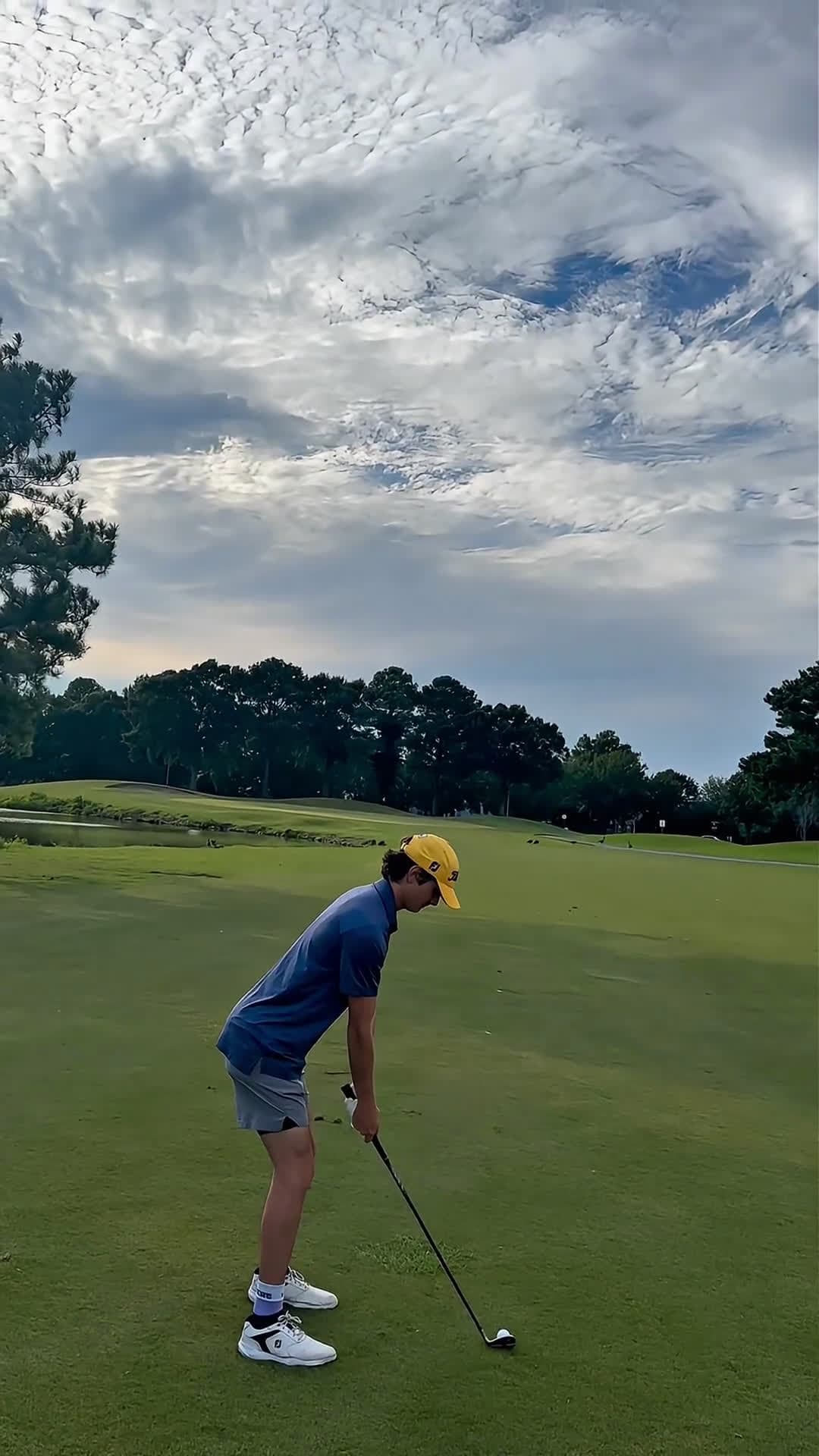 cover for Is this the perfect golf swing? No divots at all! ⛳️ #Golf #Perfection #Skills