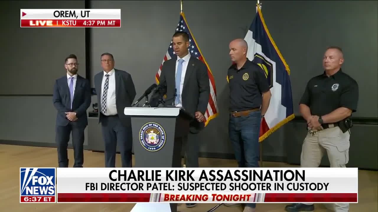 cover for 🚨 NEW 🚨Officials: Suspected Charlie Kirk Assassin Wore Dark Clothing, Fired From RoofAn official told Fox News the suspected assassin was “dressed in all dark clothing” and that the single fatal shot came “potentially from a 