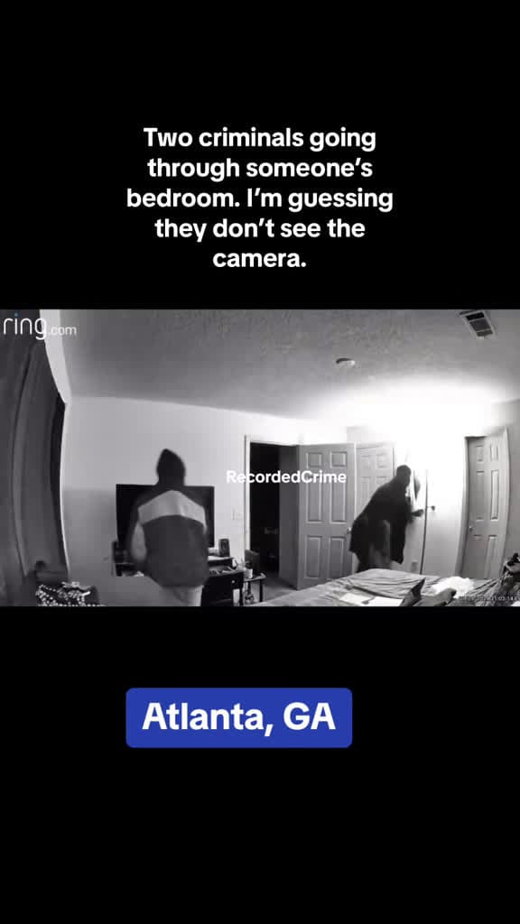 cover for Two burglars caught on camera inside an Atlanta home, unaware of the Ring cam as they rummage through a bedroom. 👀 #Atlanta #HomeInvasion #Ring #Surveillance