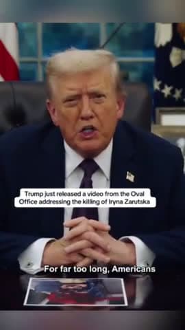 cover for President Trump delivers a powerful response to the tragic murder of Iryna Zarutska 🇺🇸 #BreakingNews #TrumpStatement #JusticeForIryna #PoliticalResponse