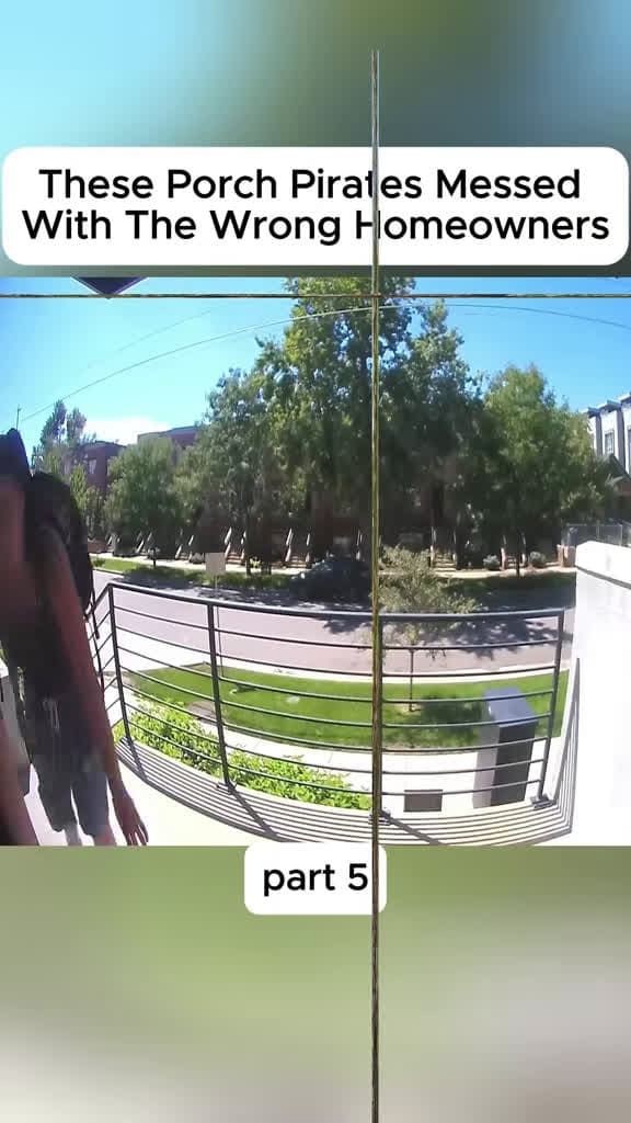 cover for Porch pirates got more than they bargained for! 😤🚪 #PorchPirates #JusticeServed #HomeDefense