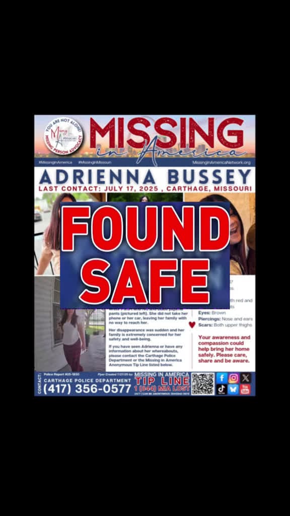 cover for 12-year-old Victoria Jackson found safe after days missing, overcoming concerns for her Type 1 diabetes. #MissingChild #GoodNews 🙌