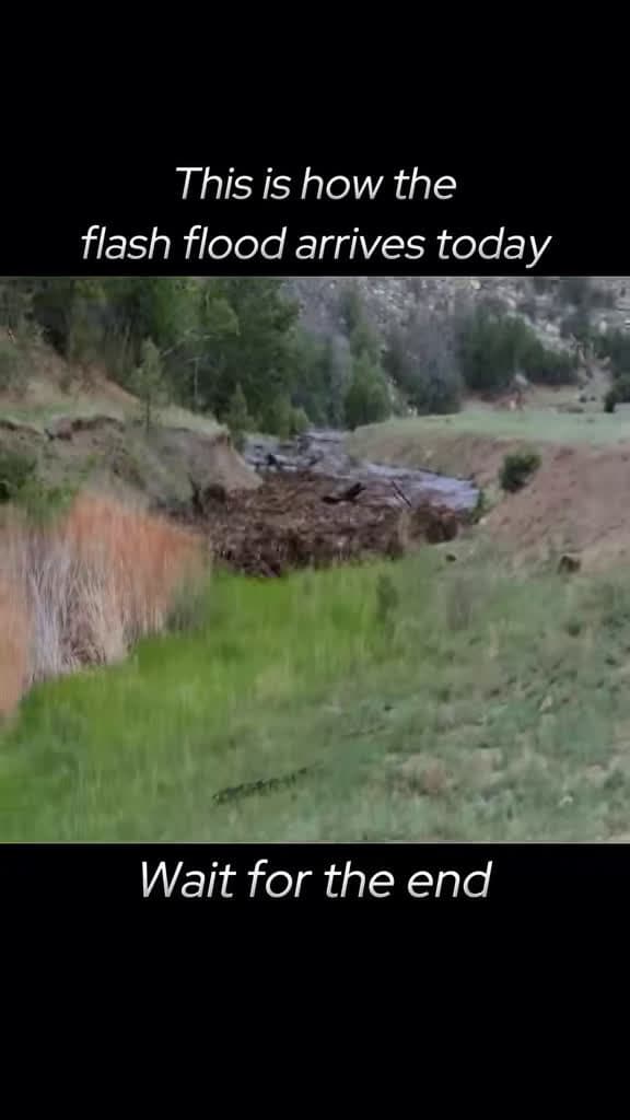 cover for This is how a flash flood arrives in seconds 🌊💧 #FlashFlood #Disaster #Nature #Incredible