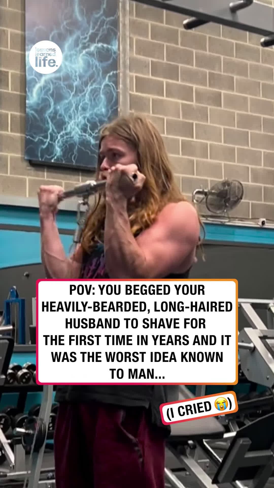 cover for #TooFunnyToScroll I regret asking my husband to shave...