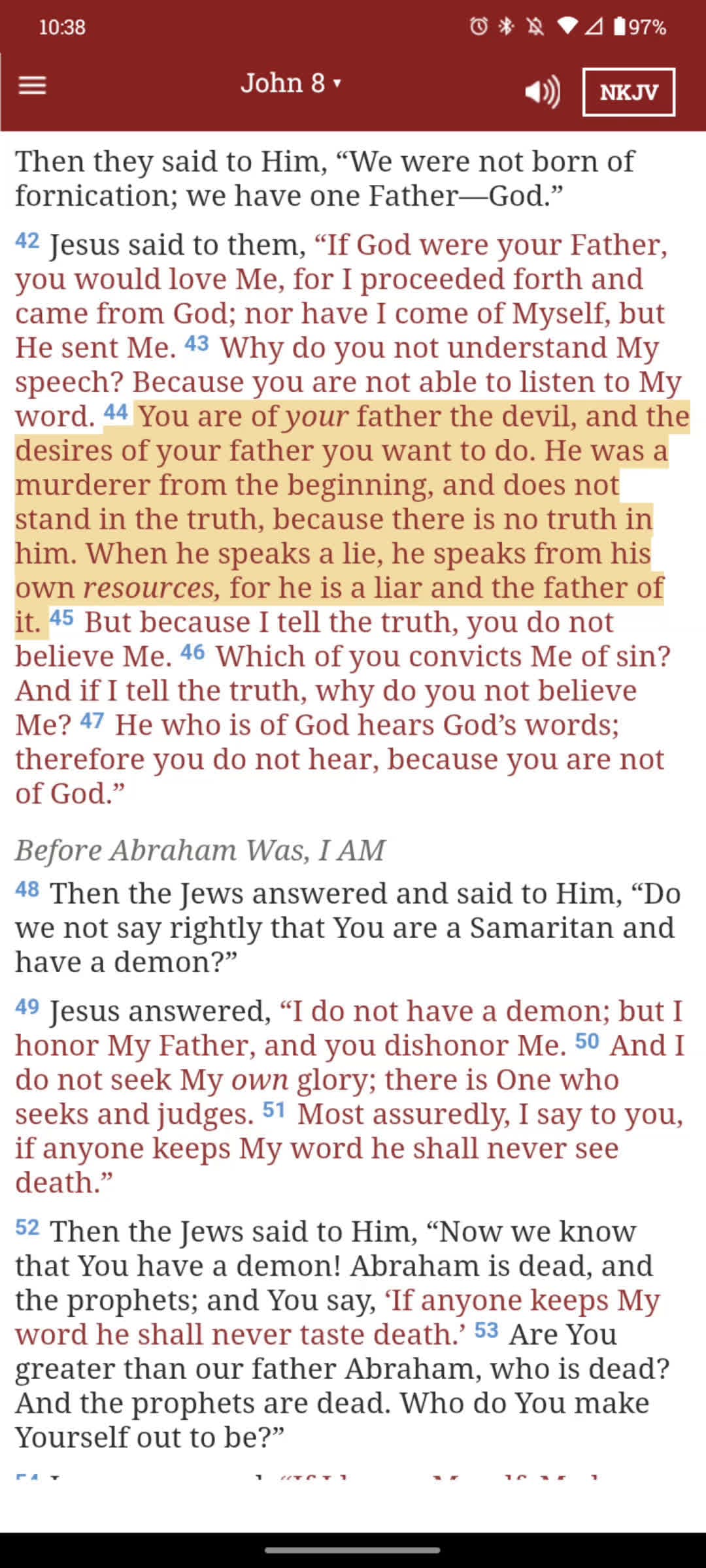 cover for im laughing because the holy Spirit showed me something very interesting you know we as can tell when you wrong that speaks lies  you see the devil is the Father of lies but the problem you hate the truth it threatens your comfort