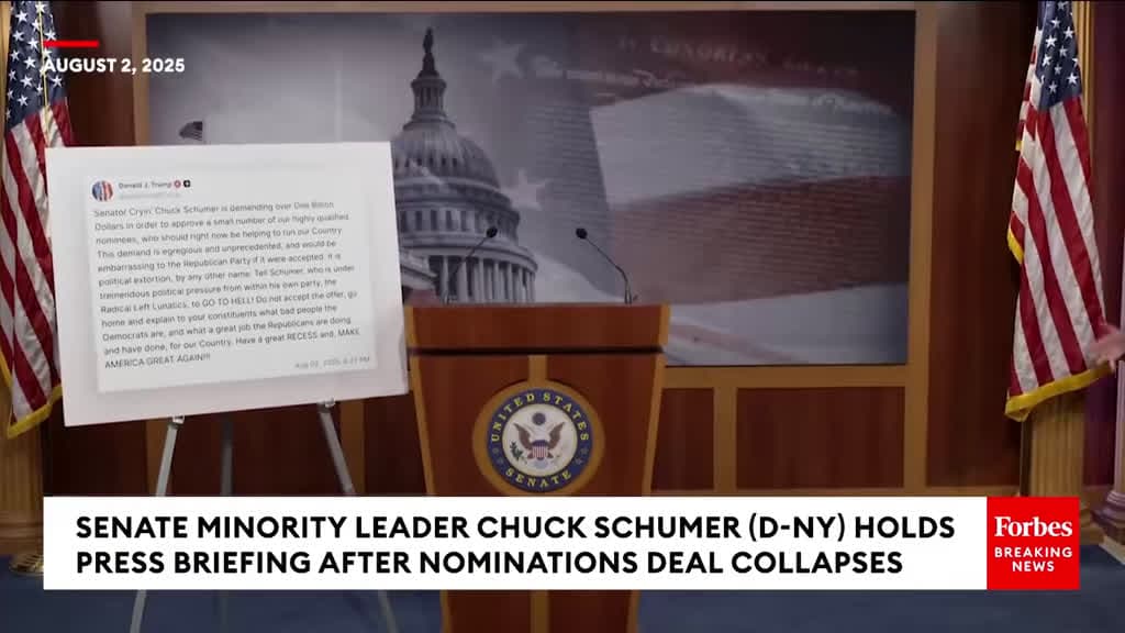 cover for Schumer Responds After Trump Tells Him To 'Go To Hell' Amid Senate Showdown 🚨 #Politics #Trump #Schumer #BreakingNews