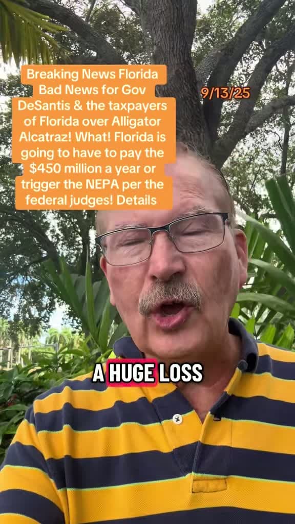 cover for Bad news for Gov DeSantis and Florida taxpayers over Alligator Alcatraz! 🐊💥 #Florida #DeSantis #AlligatorAlcatraz