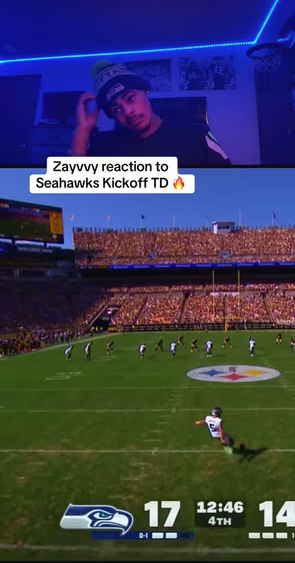 cover for Epic Seahawks kickoff touchdown! 🔥 #Seahawks #Football #Touchdown