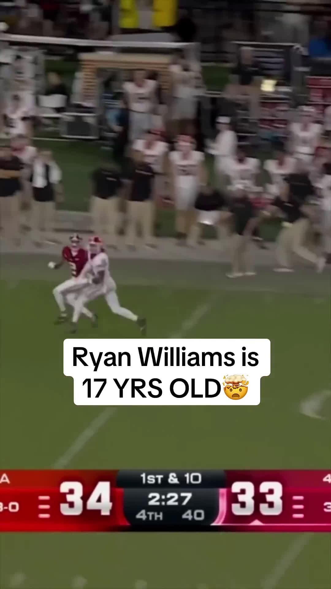 cover for RYAN WILLIAMS!🤯 Georgia vs Alabama Highlights🏈 #shorts  #pretty  #football 