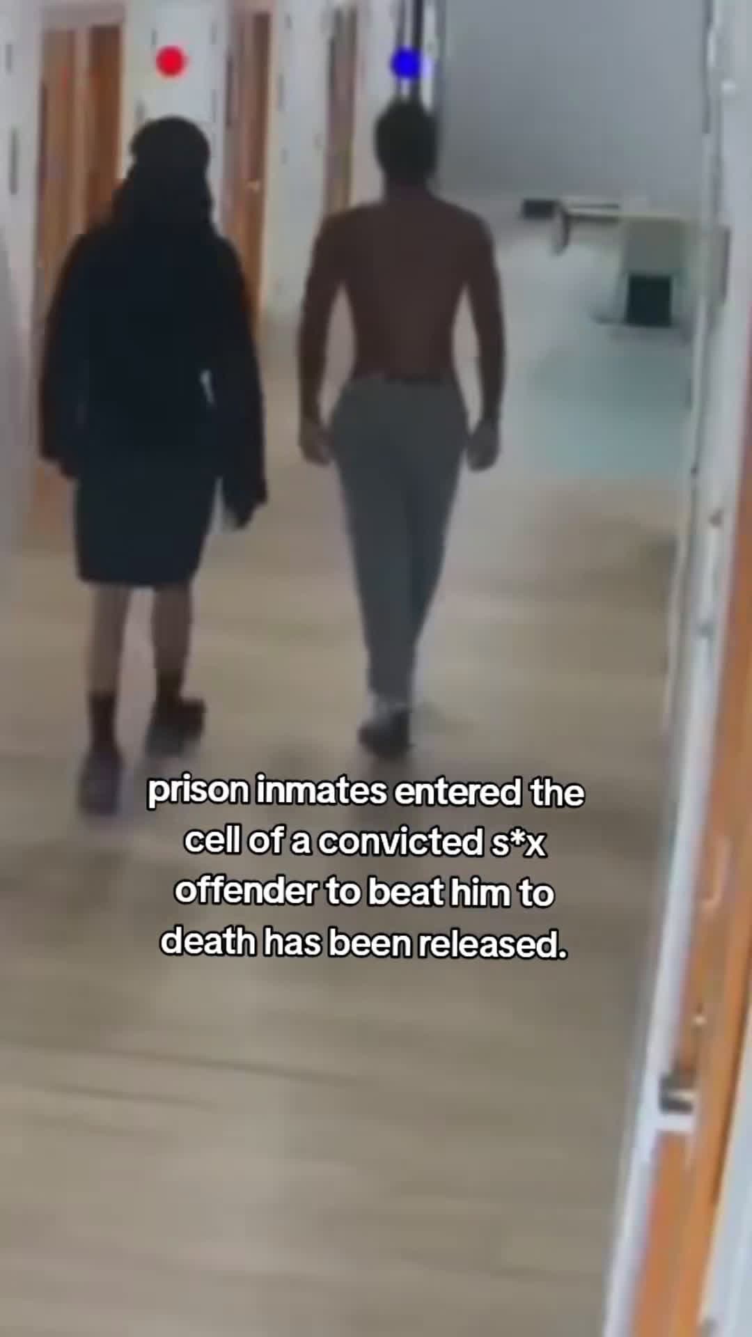 cover for #CaughtOnCamera #prison #inmates entered the cell of a convicted s＊x offender to beat...