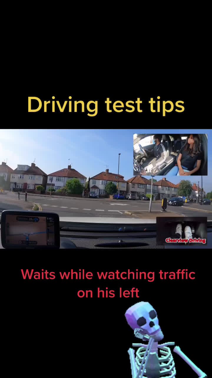 cover for Waiting for traffic on his left at a roundabout #driving #test #fail #hesitation #lesson #fyp #roundabout #waiting