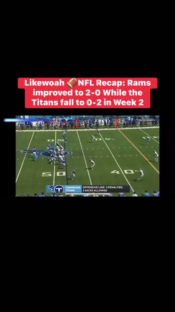 cover for Rams start strong at 2-0 with Stafford & Adams leading the charge! Titans drop to 0-2 😤🔥 #NFL #RamsHouse #GameHighlights