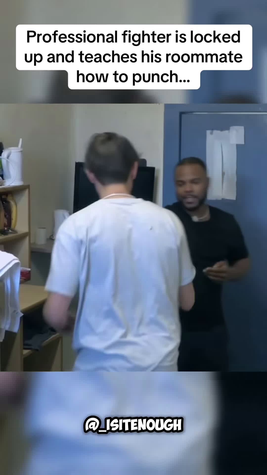 cover for Professional fighter is locked up and teaches his roommate how to punch… #fyp #show #prison#TrueCrime