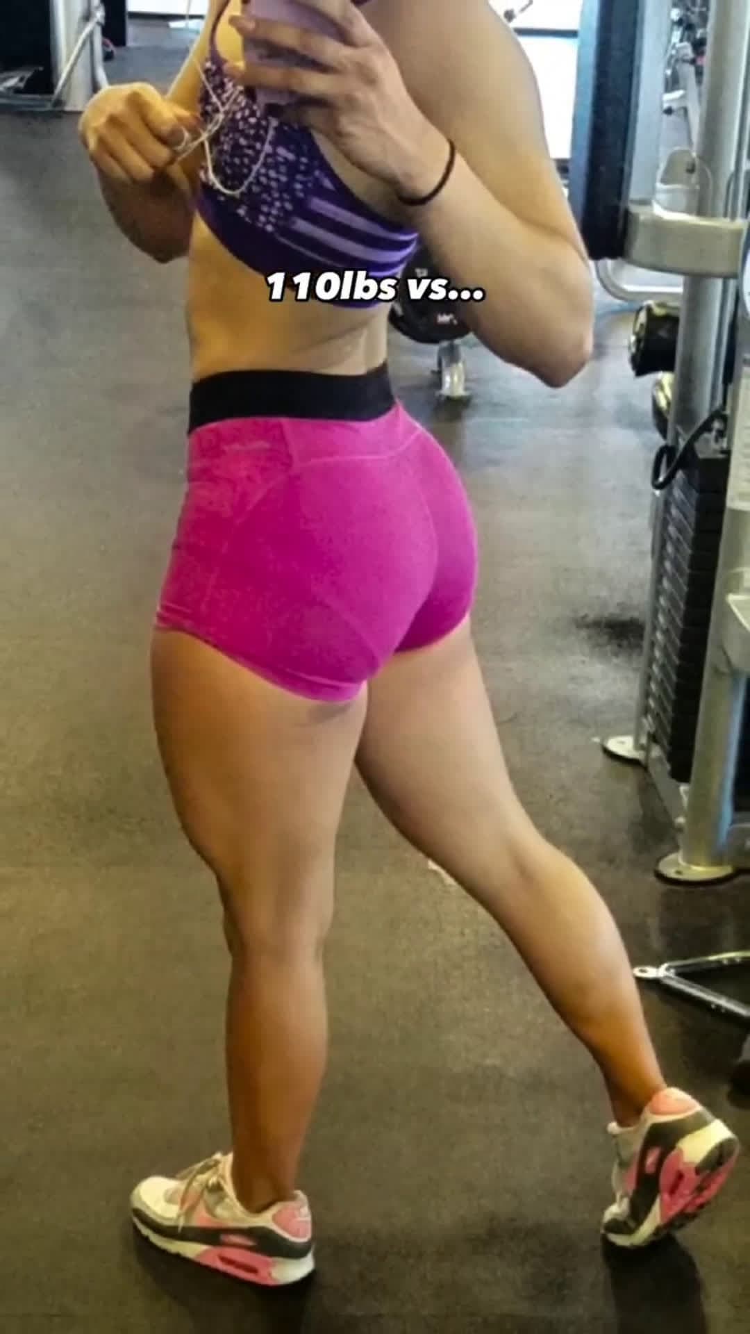cover for 110lbs or 150lbs?#transformation #fitnesstransformation #fitgirl#gymgirl #motivation #flexfriday #gains#legsfordays