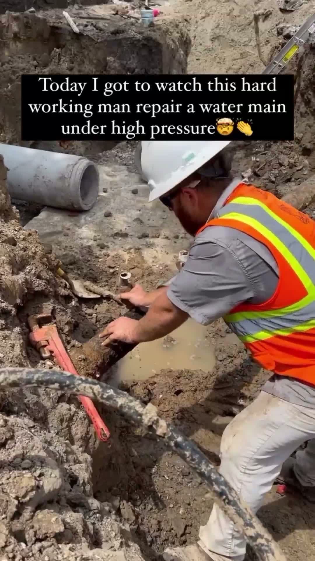 cover for Repairing a water main under high pressure 🤯👨‍🔧#rockville #pipe #plumbinglife #plumbingproblems #plumbing #marylandlife #bathroom #virginia #bathroomdesign #interiordesign #luxuryliving #bathroomremodel #showerdesign