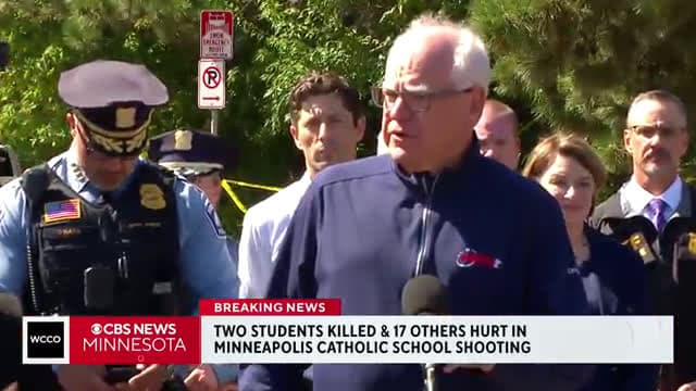 cover for Gov. Tim Walz says President Trump called him after Minneapolis church shooting