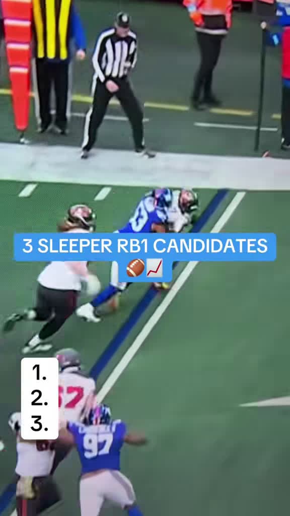 cover for 3 Sleeper RB1 Candidates You Can't Ignore! 🏈🔥 #FantasyFootball #SleeperPicks #RB1
