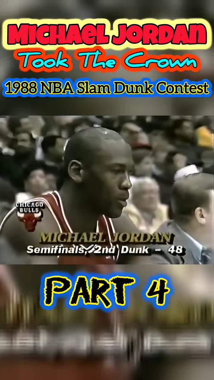cover for Relive the Thrill: Michael Jordan's Iconic Victory at the 1988 NBA Slam Dunk Contest 🏀👑 #MichaelJordan #SlamDunk #NBA