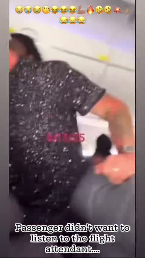 cover for Passenger didn't want to listen to the flight attendant.... #CaughtOnCamera#ThePawfectMoment