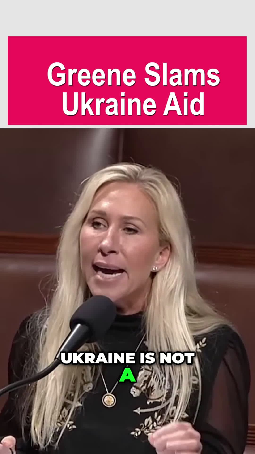 cover for Marjorie Taylor Demands End to Ukraine Funding