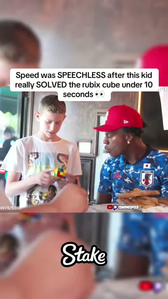 cover for Kid solves Rubik's Cube in under 10 seconds and leaves Speed speechless! 😲 #RubiksCube #Speed #Viral