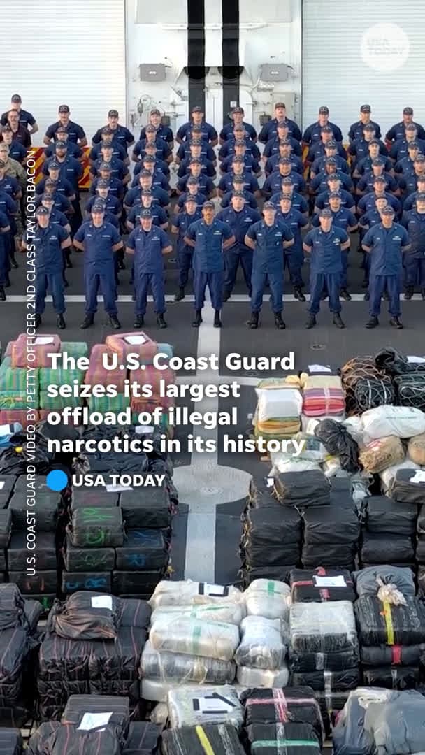 cover for US Coast Guard seizes largest offload of illegal narcotics in its history