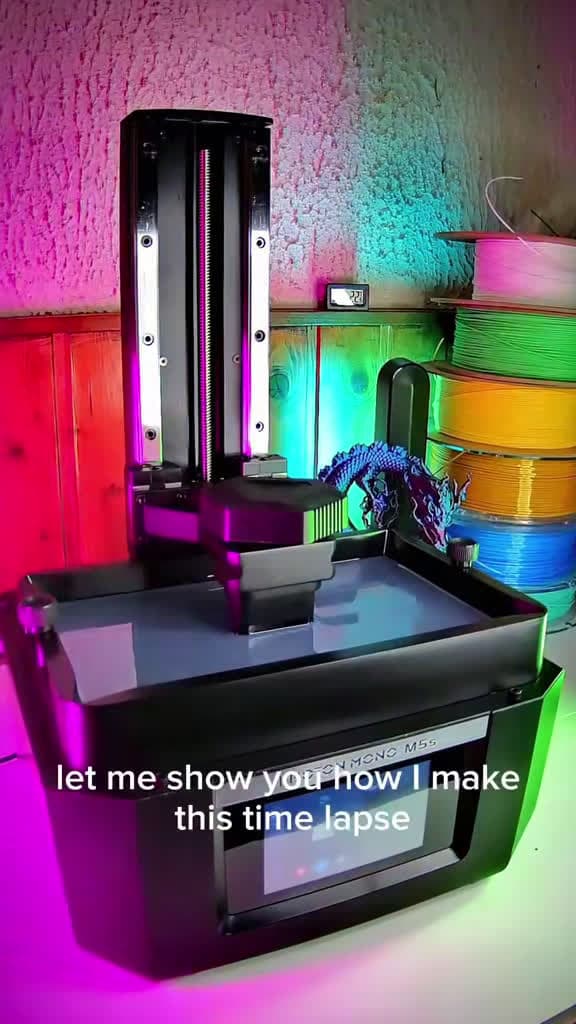 cover for No printers harmed—watch a smooth resin 3D printer timelapse unfold. Easy to recreate and oddly satisfying ⏱️ #ResinPrinting #3DPrinting #Timelapse #Maker