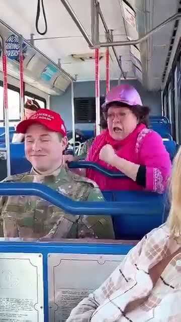 cover for CRAZY old lady GOES OFF on military man