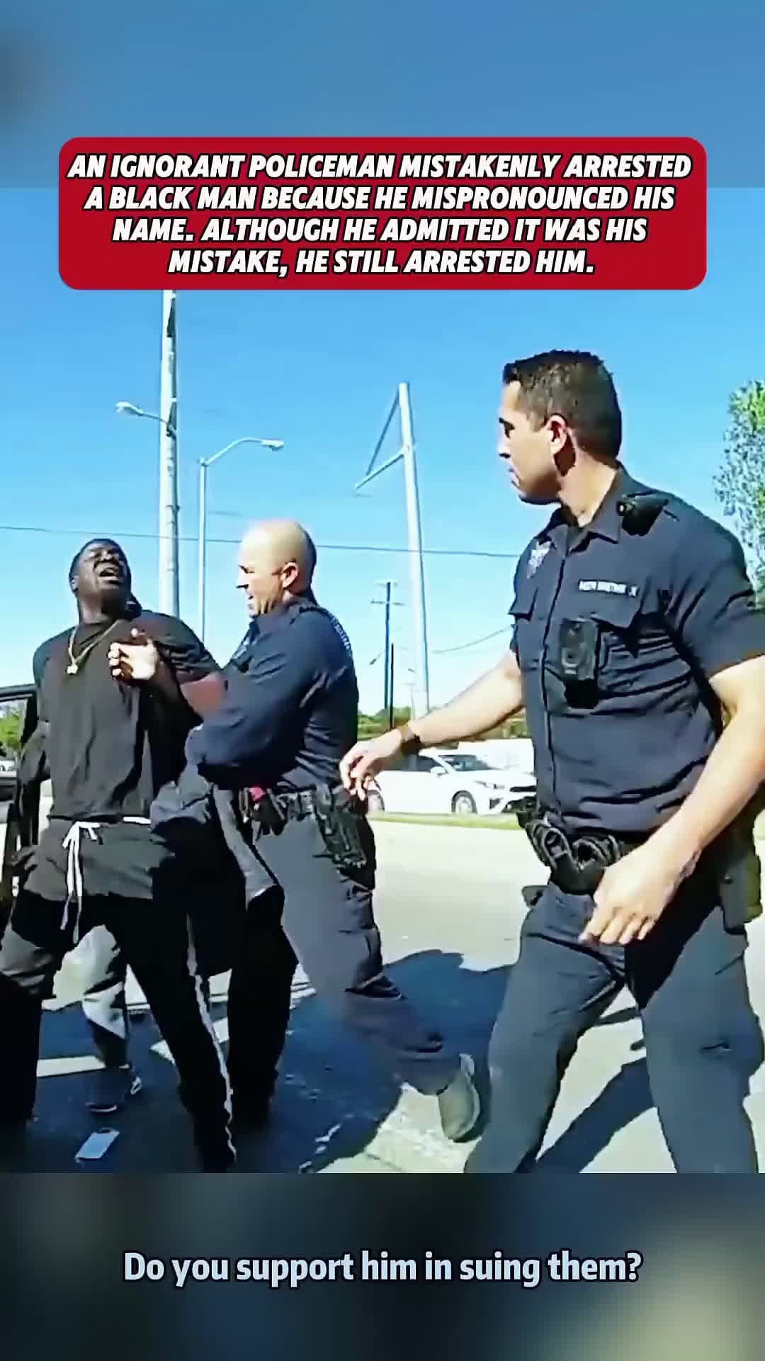 cover for #shorts . Although the police admitted it was his mistake, he still arrested him. #crime #court  #bodycam 