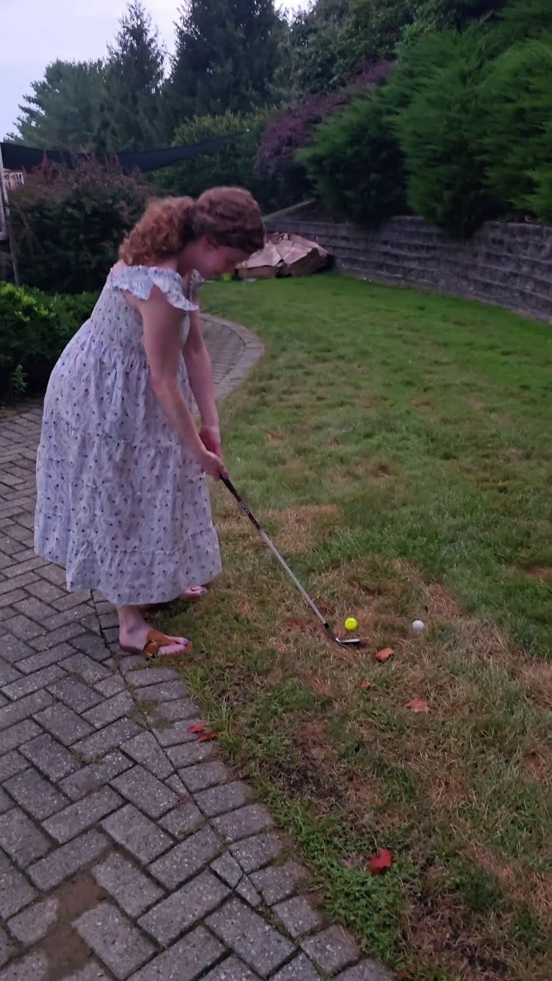 cover for How's my 9-month pregnant wife's golf chipping? ⛳️ #GolfSkills #PregnantAndPlaying #ChipShot