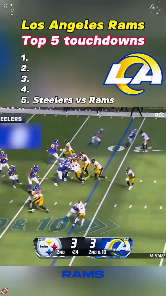 cover for Top 5 jaw-dropping touchdowns by the Los Angeles Rams! 🏈🔥 #NFL #FootballHighlights