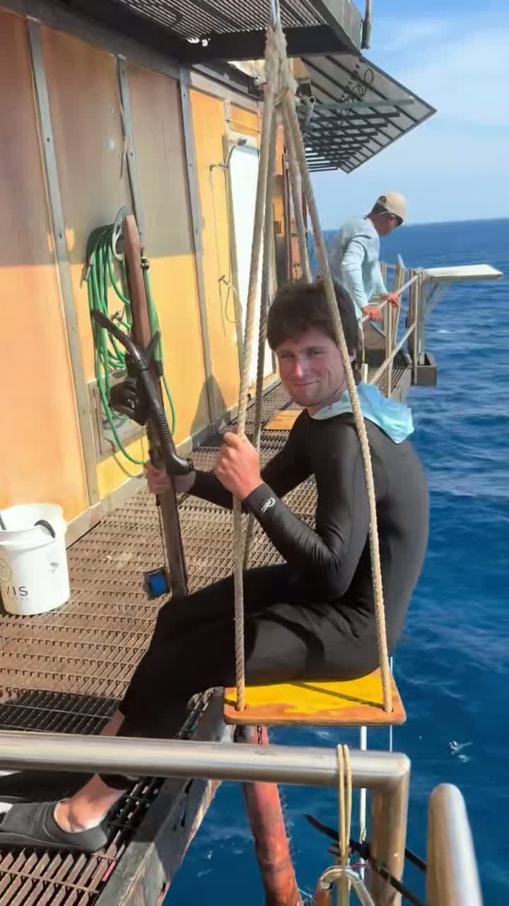 cover for Spearfishing the Frying Pan Shoals and staying on the Frying Pan Tower for the ultimate fresh catch! 🎣🐟 #offshore #fishing #adventure