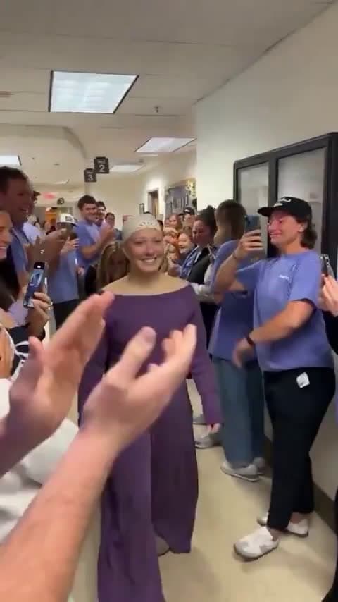 cover for Beating cancer and ringing the hospital bell — a heartwarming milestone in survival. 🔔 #CancerSurvivor #BellRinging #Hope #Inspiration
