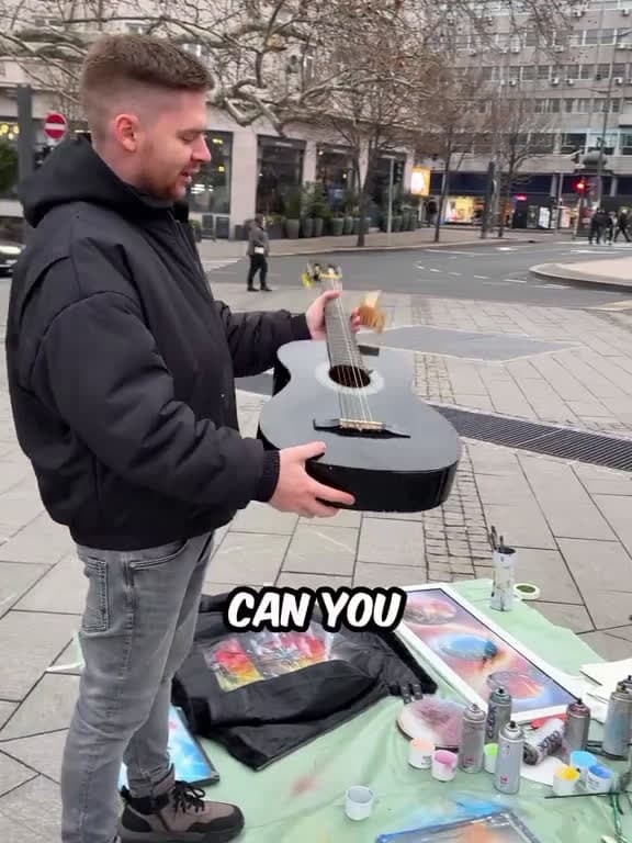 cover for street artist spray paint my guitar sparypaint guitar Challenging exploring more talent in 37430 #ilovescoopz