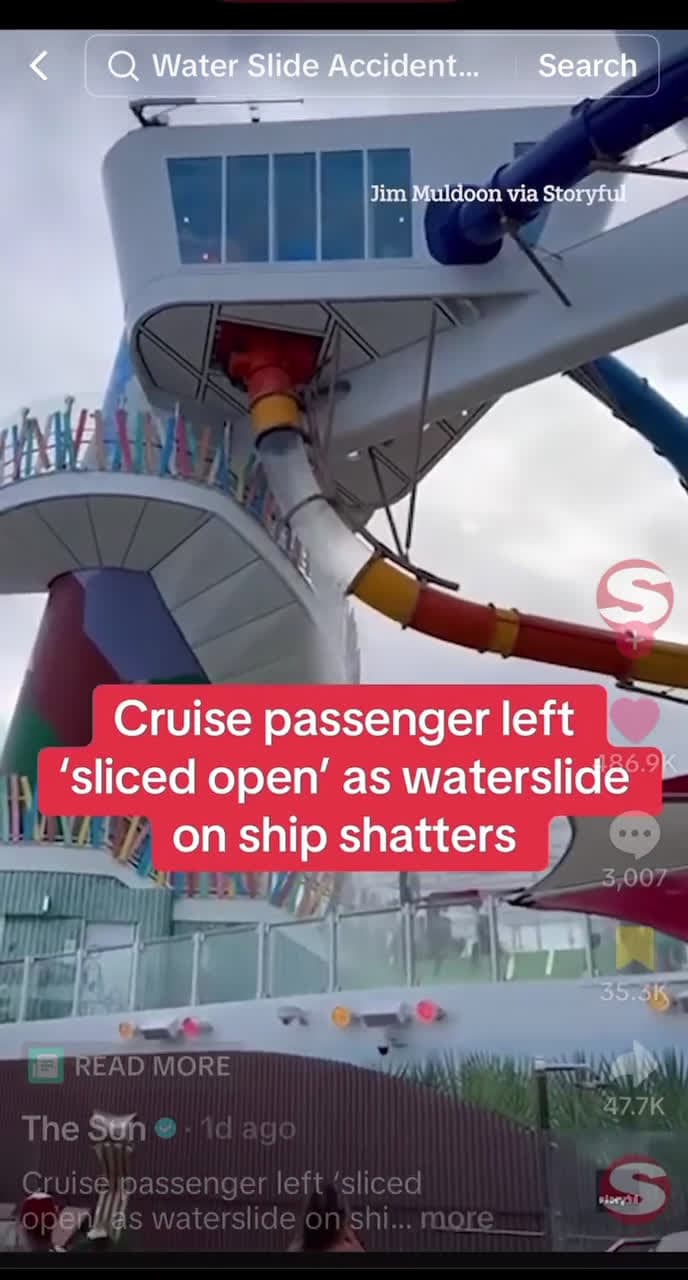 cover for Water slide shatters on Icon of the Seas, leaving a passenger injured — what happened onboard? ⚠️ #CruiseNews #IconOfTheSeas #WaterSlide #CruiseShip #TravelUpdate