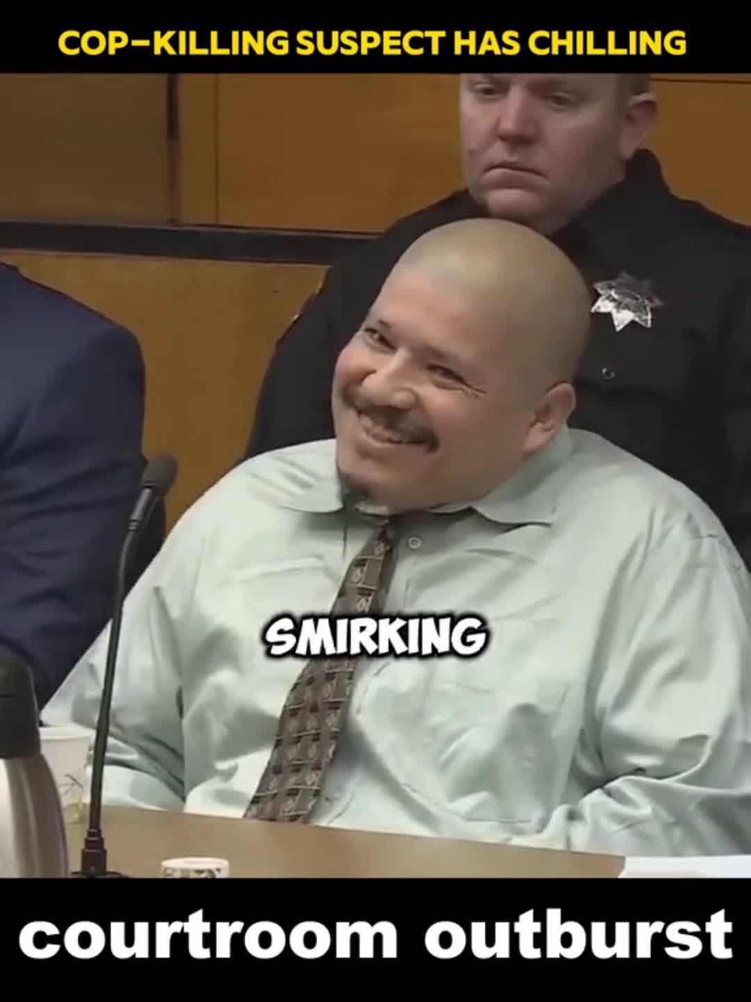 cover for Copkilling suspect has chilling courtroom outburst crime killer#scoopz#fyp