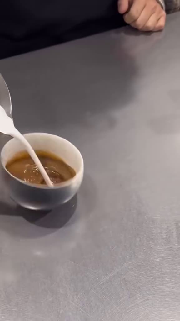 cover for Watch this spinning latte art swirl come to life ☕🔥 #latteart #coffee #latte #baristalife